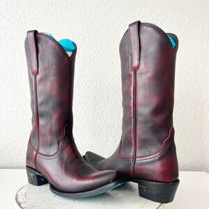 Lane EMMA JANE Womens Cowboy Boots 8.5 Black Cherry Western Cowgirl Mid Calf
